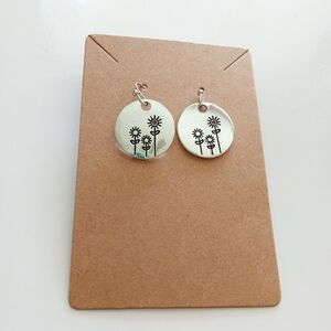 Floral Round Earrings